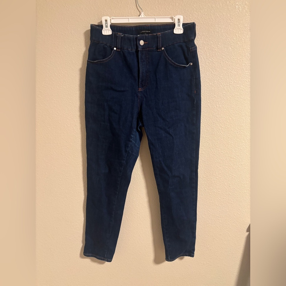 Universal Standard dark wash skinny jeans size 10